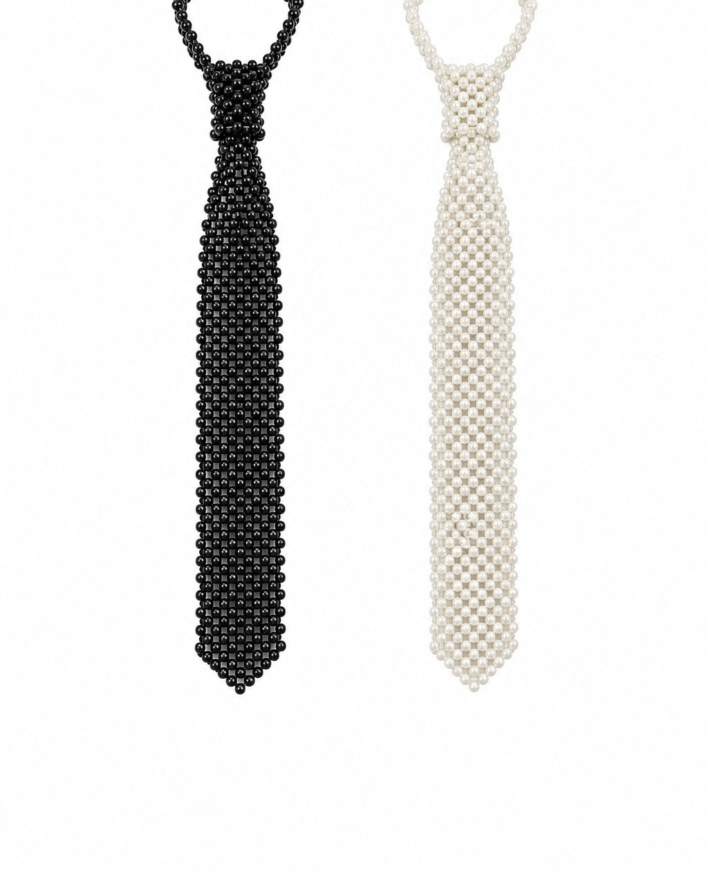 Statement Beaded Tie Neckacle